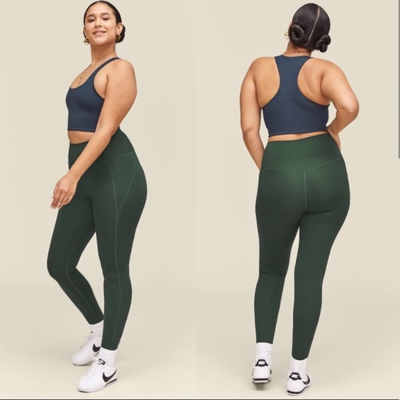 girlfriend collective Pants - girlfriend collective Moss Compressive High-Rise 7/8 Legging Size Small